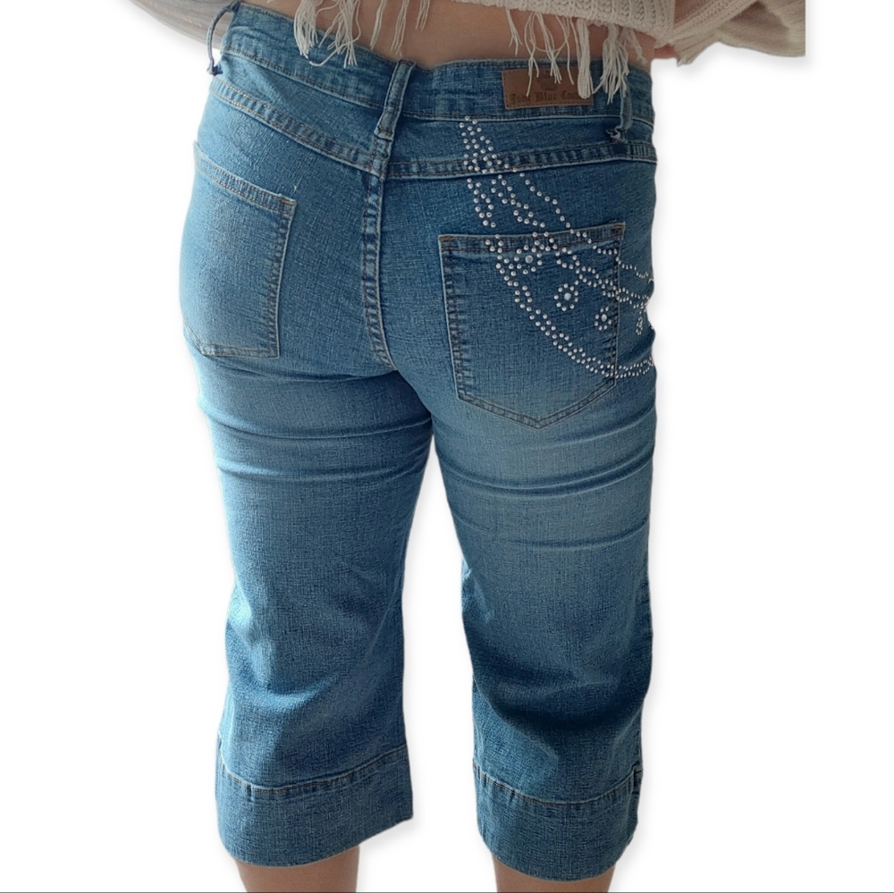 Judy Blue Couture Size 2 Juniors Flare Capri Pants NEW